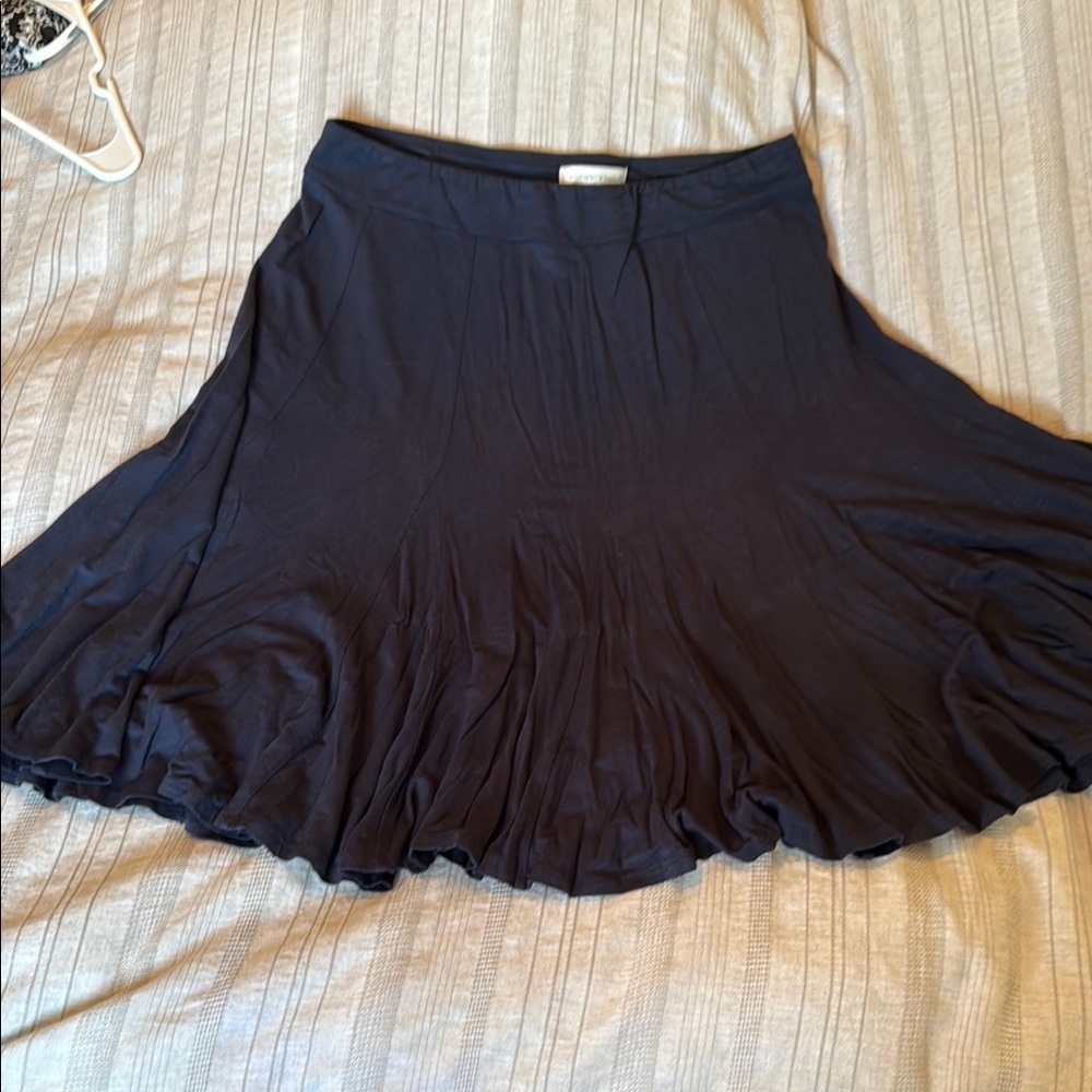 Christopher & Banks Navy Knee-Length A-Line Skirt